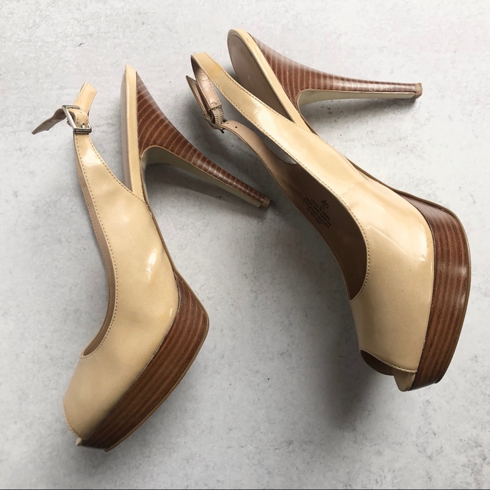 Enzo Angiolini Size 12 - Nude Leather Patton Heels
